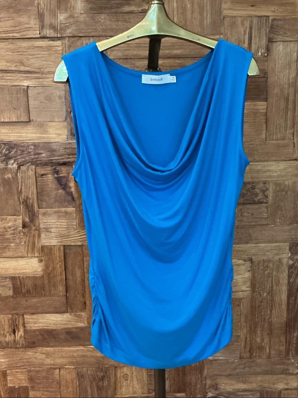 NWOT Kettlewell Betty Cowl Neck Camisole in Bright Blue